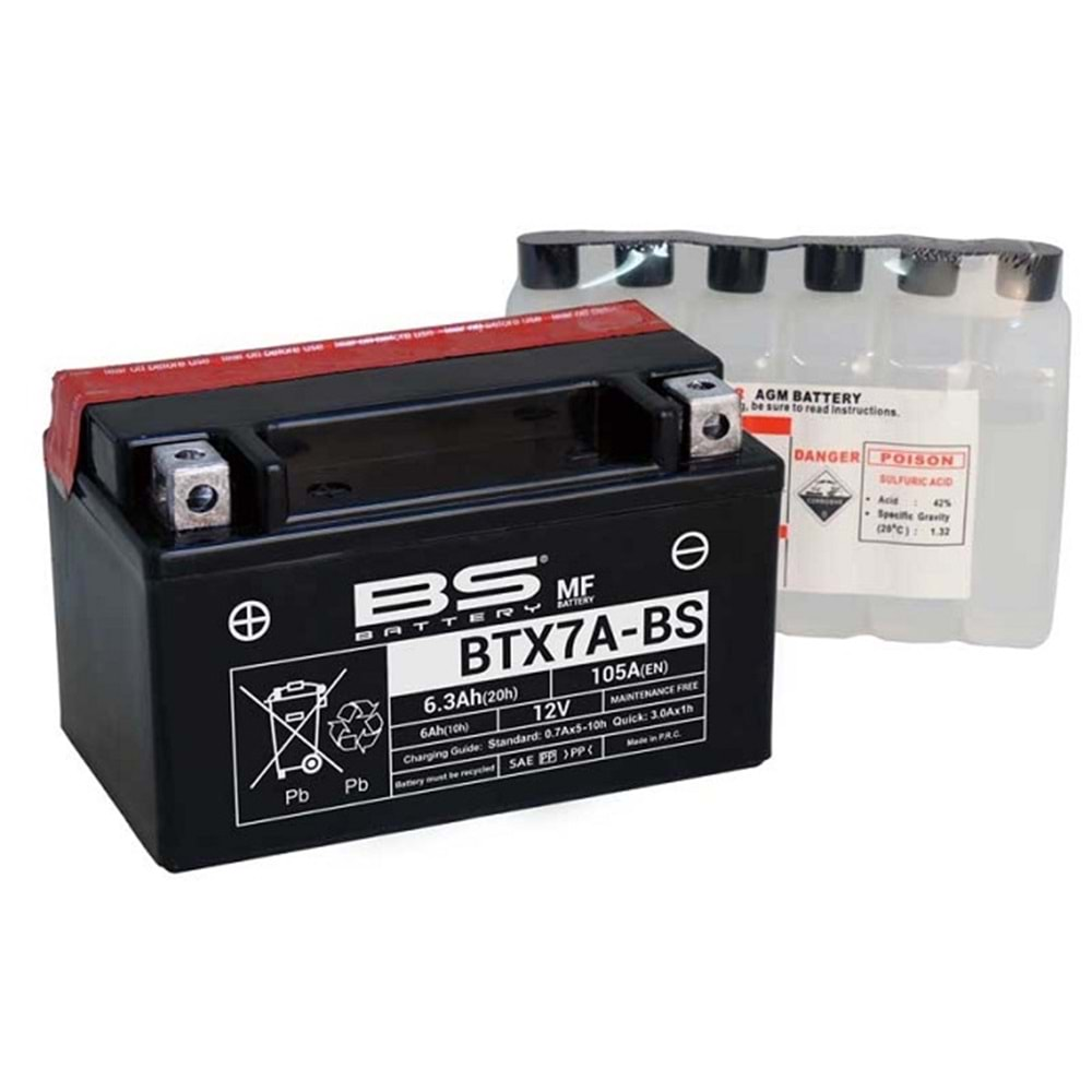 BS Battery BTX7A-BS Motosiklet Akü