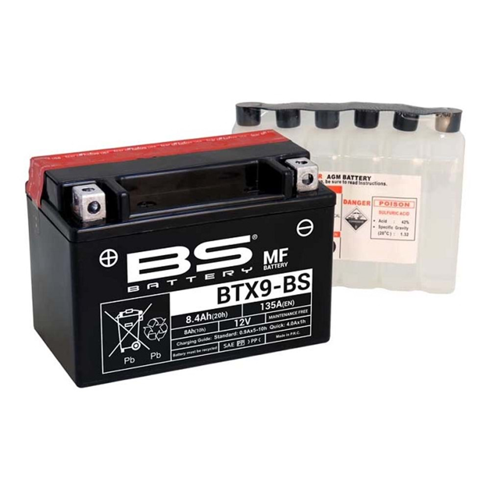 BS Battery BTX9-BS Motosiklet Akü