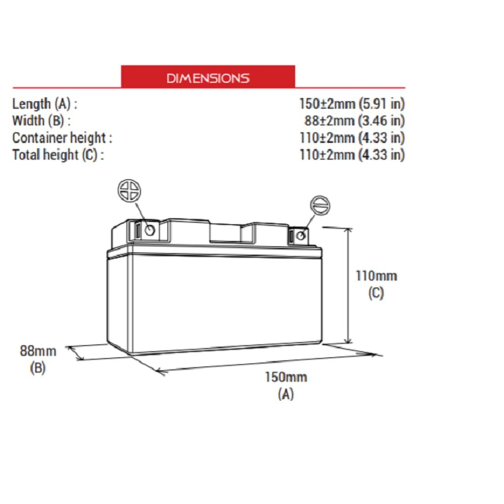 BS Battery BTZ14S-BS Akü