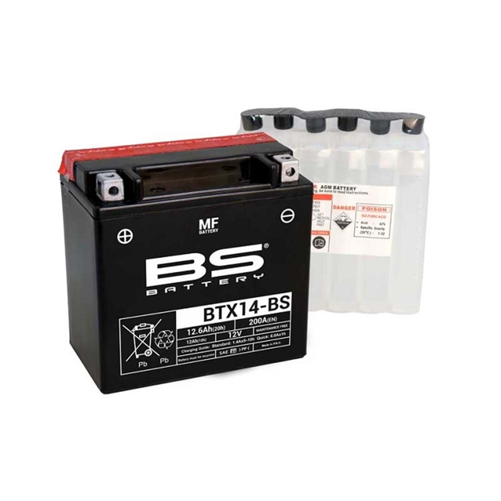 BS Battery BTX14-BS Akü