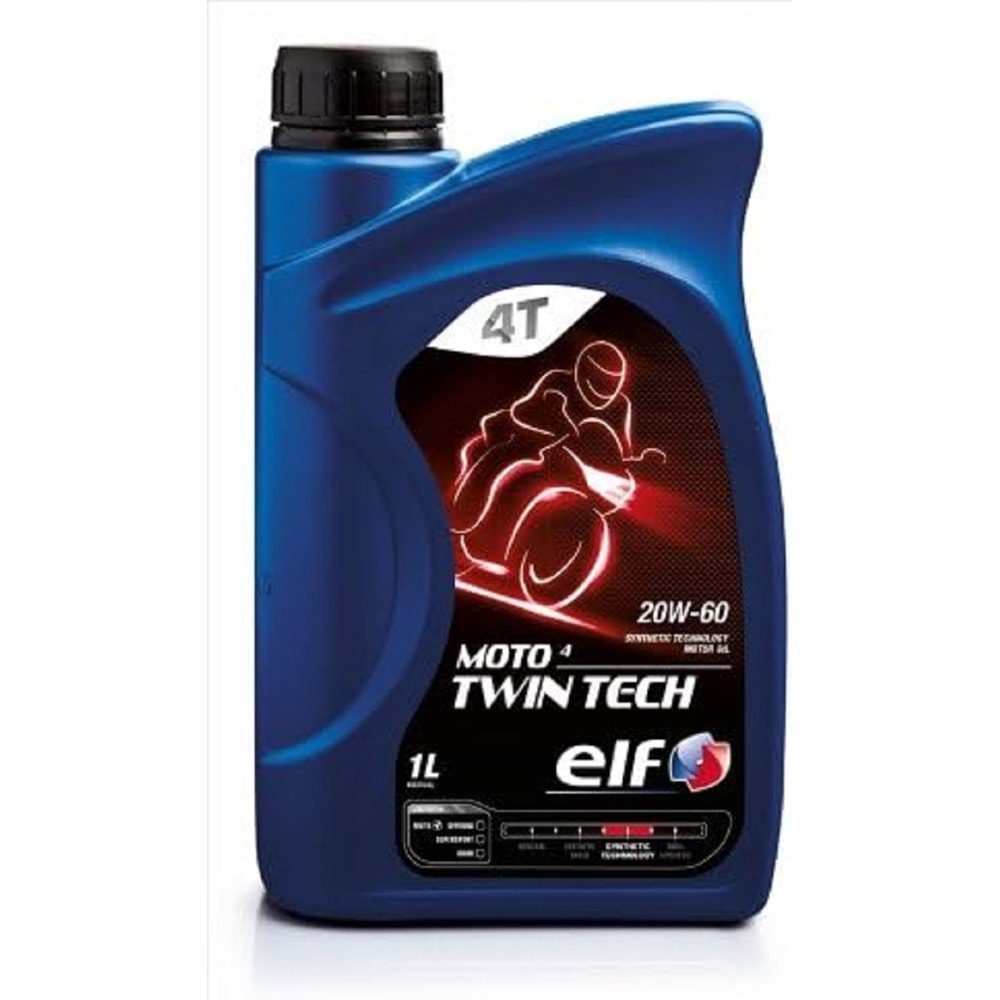 Elf Moto 4 Twin Tech 20W60 4T Motor Yağı 1 Litre