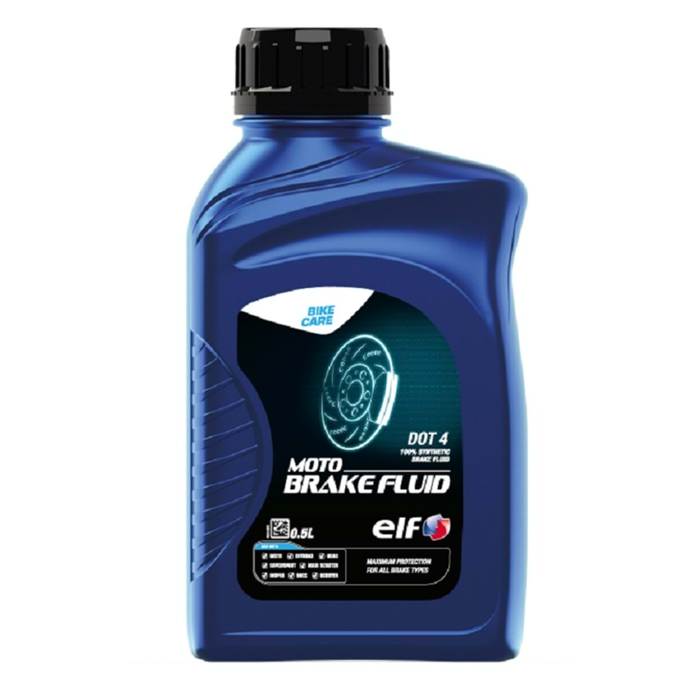 Elf Moto Brake Fluıd DOT 4 Fren Hidrolik Yağı 500ml