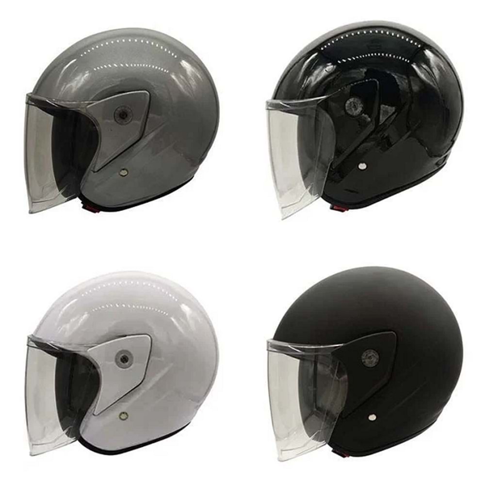 İthal Yarım Yazlık Kask Yüksek Kalite Standart Beden Gri