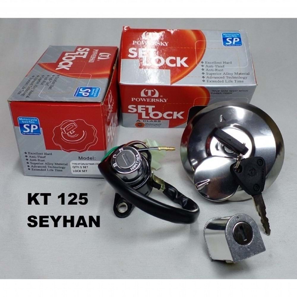 KT125-Seyhan 150 Kontak Seti (Kontak-Depo Kapağı-Kilit)
