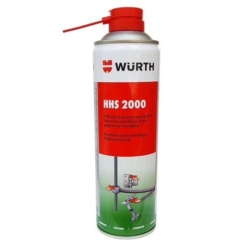 Würth HHS 2000 Kalıcı Yağlama Maddesi - Sıvı Gres Yağlama Spreyi (500 ML)