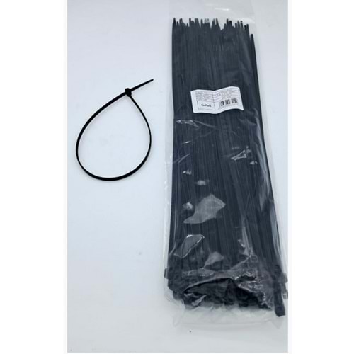 Cırt 4,8mm X 380mm Kablo Bağı İthal Siyah (100 Adet)