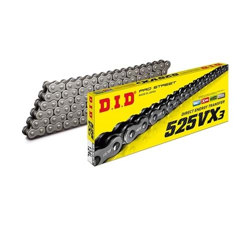 DID 525VX3-124 Link Çelik Zincir (X-Ring)