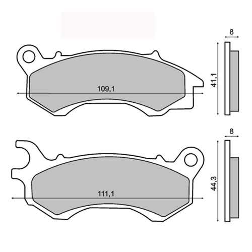 Peugeot Satelis 125 Brenta Organik Ön Disk Fren Balata