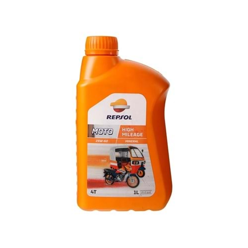 Repsol Moto High Mileage 4T 25W60 Motor Yağı 1 Litre